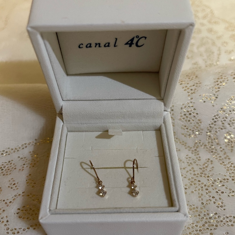 cute 10k solid japan gold dangling earrings - Picture 2 of 9